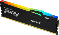 Kingston FURY Beast Black RGB 16GB 6000MT/s DDR5 CL36 DIMM Desktop Gaming Single AMD EXPO/Intel XMP - KF560C36BBE2A-16