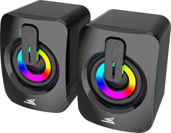 Baracuda SEASHELL Rainbow | 2.0 Stereo Luidsprekerset USB | 2x3000mW | Zwart