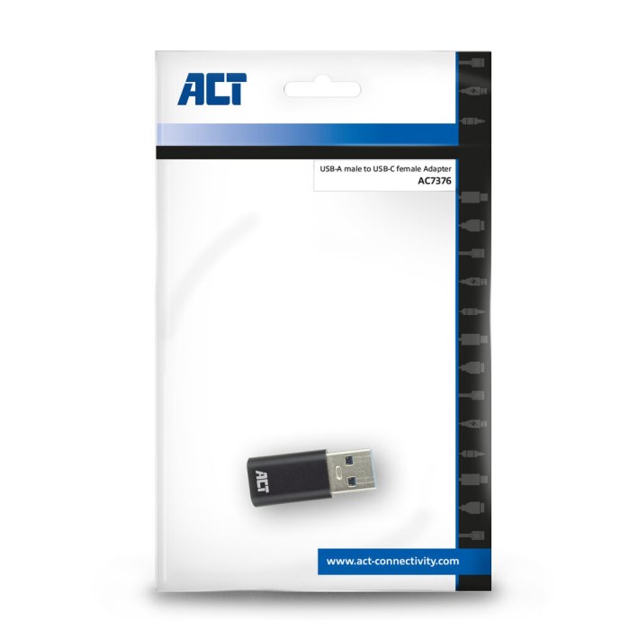 ACT AC7402 | USB 3.2 Gen 1 Kabel | USB-C naar USB-C | 2m | Zwart