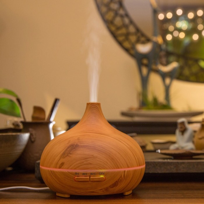 Air Aroma Humidifier Ultrasonic Air Aromatherapy Essential Oil Diffuser 300ml With Led Night Light