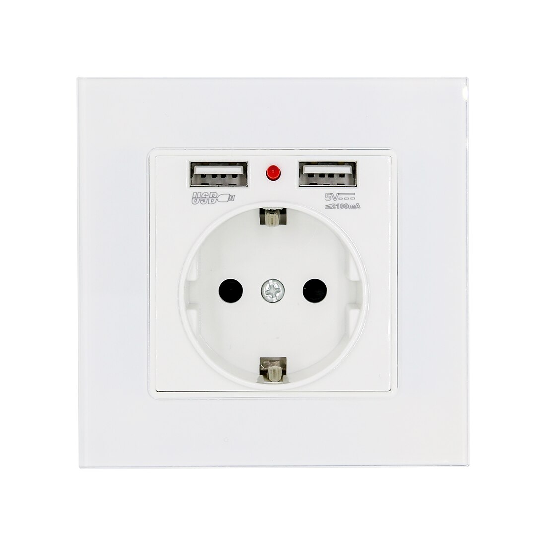 Cablexpert Wall Socket with USB Charger 5V DC,2.1 A