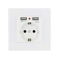 Cablexpert Wall Socket with USB Charger 5V DC,2.1 A