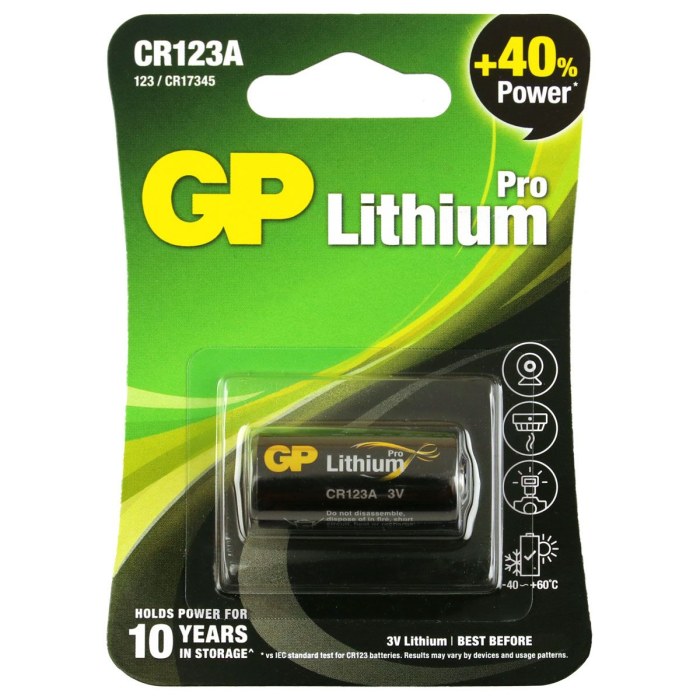 GP Photo Lithium  (DL 123A) Batterij (1-pack)