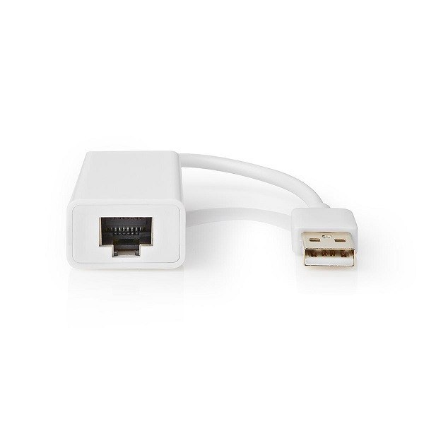 Netwerkadapter USB A naar RJ45 | Nedis (USB 2.0, 100 Mbps, Wit)