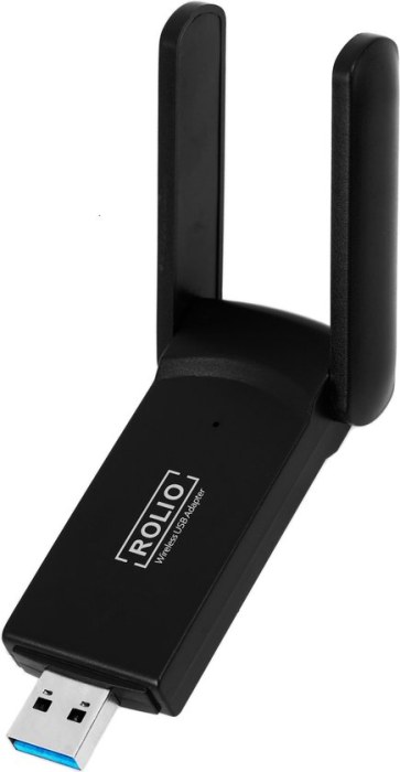 Rolio WiFi adapter USB - 1200Mbps 5GHz - Dual Antenne.