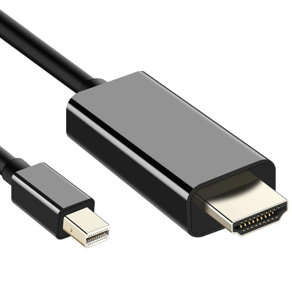 Mini Displayport Male to HDMI Male / Gold plated ABS Type 4K / 60 Hz 2 mtr kleur zwart.