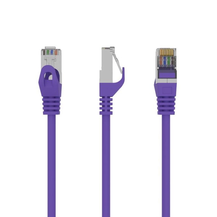 FTP Cat6 patchkabel, 3 m, paars.