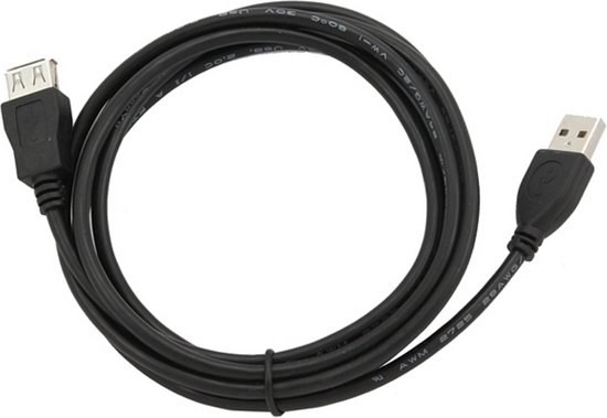 Verlengkabel USB Cablexpert CCP-USB2-AMAF-6n (1,8 m) Zwart