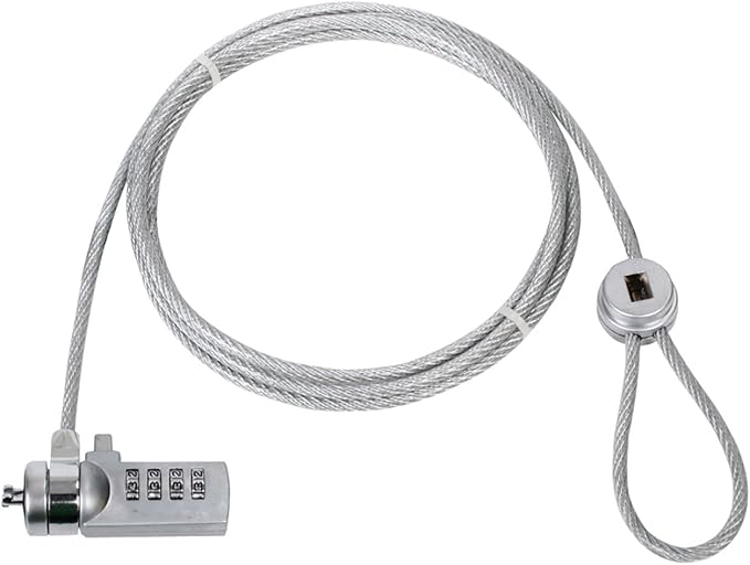 Laptop Lock 1.8M Laptop Cable Lock Hardware Security Cable Lock Anti Theft,Notebook/Laptop Combination Lock Security Cable,for Laptops.