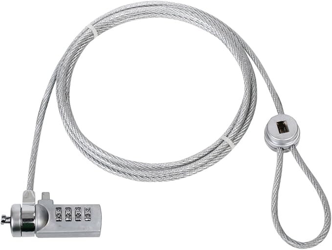 Laptop Lock 1.8M Laptop Cable Lock Hardware Security Cable Lock Anti Theft,Notebook/Laptop Combination Lock Security Cable,for Laptops.