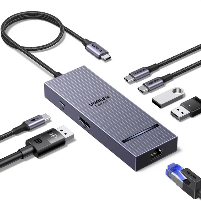 Hub UGREEN Revodok Pro avec 4K 100W Rapide 10 Gbps et Compatible avec MacBook iPad Rog et Hub 7-en-…