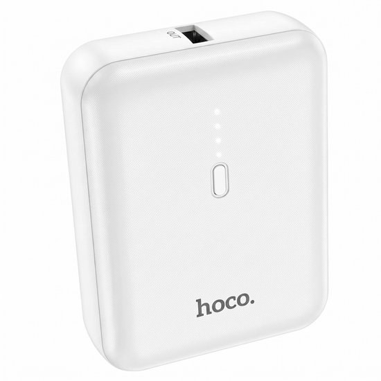 Hoco J72 Ultra Dunne USB Powerbank 10.000 mAh kleur Wit.