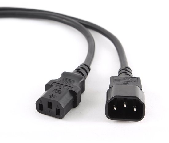 C13 - C14 stroomkabel voor UPS/PDU - 3x 0,75mm / zwart - 1,8 meter.