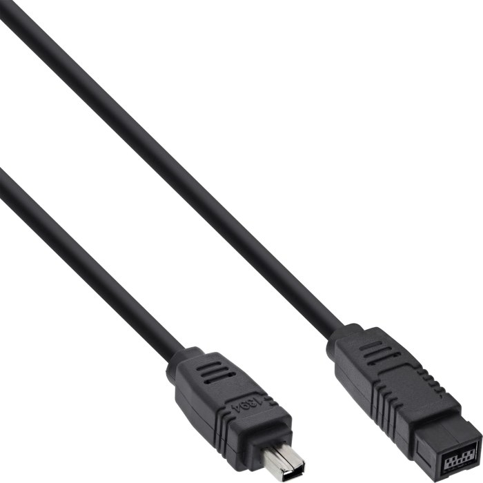 ICIDU FireWire cable, 4pol/9-pin plug/plug, 1.8 meter