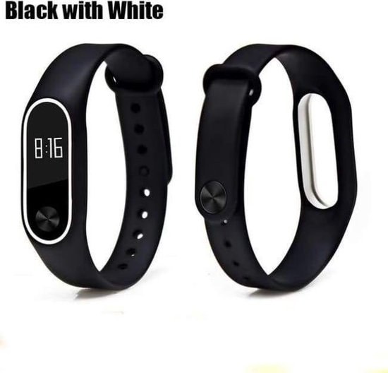 Horlogeband voor Mi Band 2 Xiaomi Sportband Silicone Polsband Zwart