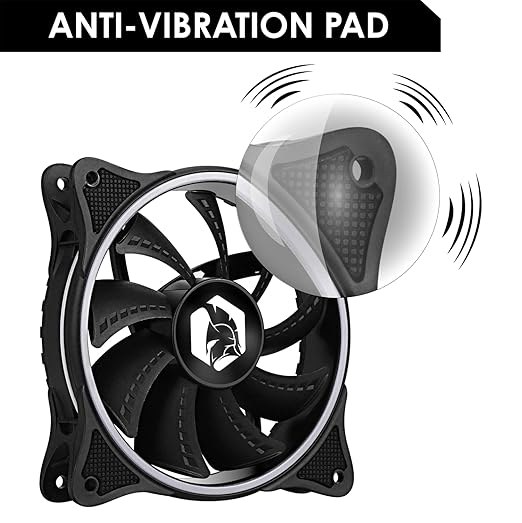 EMPIRE GAMING -PC Gamer Case Fan 2x120MM -Hoge Luchtstroom -RGB Adresseerbare LED PWM 3 pin 5 Volt Dual Loop-Quiet-Cooling 12CM