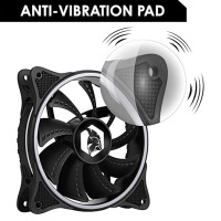 EMPIRE GAMING -PC Gamer Case Fan 2x120MM -Hoge Luchtstroom -RGB Adresseerbare LED PWM 3 pin 5 Volt Dual Loop-Quiet-Cooling 12CM