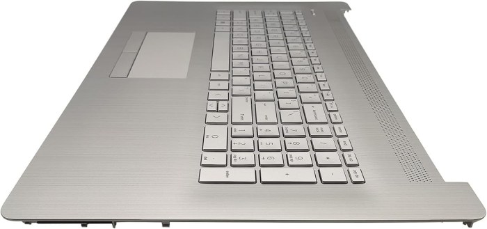 Replacement Upper Case Palmrest for HP 17-by 17-CA 17T-by 17Z-CA Series Laptop Touchpad Backlight Keyboard Assembly Top Cover L92787-001 6070B1308113 Non-PTP Function Natural Silver