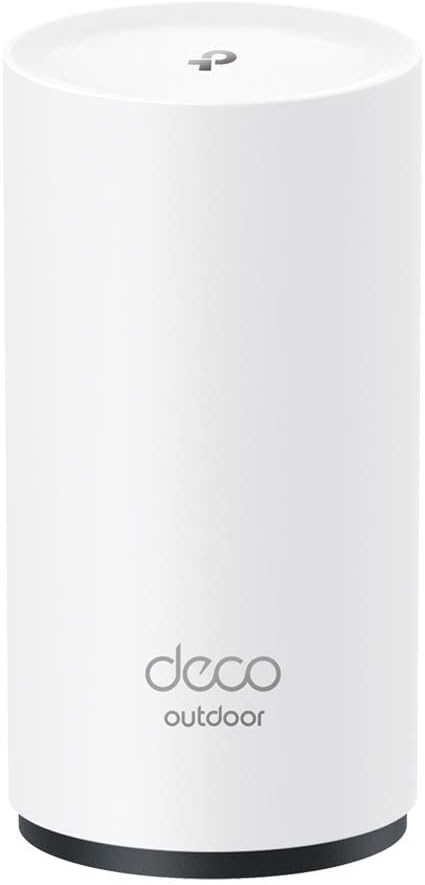TP-Link Deco X50-Outdoor Wi-Fi 6 Mesh WLAN Set(1 Pack), AX3000 Dualband Router &Repeater (Range up to 230 m2, Supports 802.at PoE, Ideal for Outdoor Use, WPA3) White