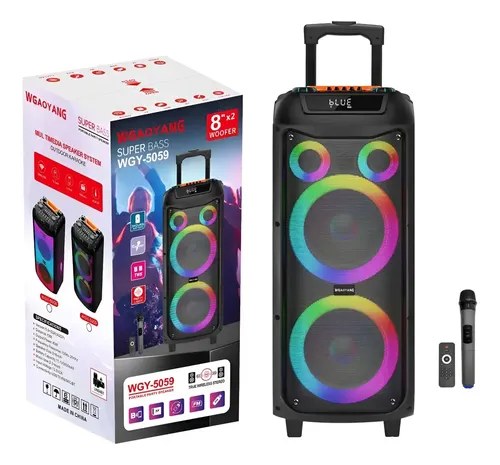 WGAOYANG Karaoke Bluetooth Speaker met microphone