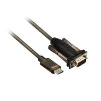 ACT AC6002 | Serile Kabel | USB-C naar DB-9 | 1,5 m | Zwart