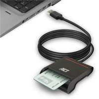 ACT AC6015 USB Smartcard eID Kaartlezer  Zwart | USB 2.0 | Geschikt voor Windows & macOS