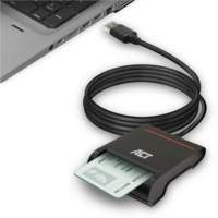 ACT AC6015 USB Smartcard eID Kaartlezer  Zwart | USB 2.0 | Geschikt voor Windows & macOS