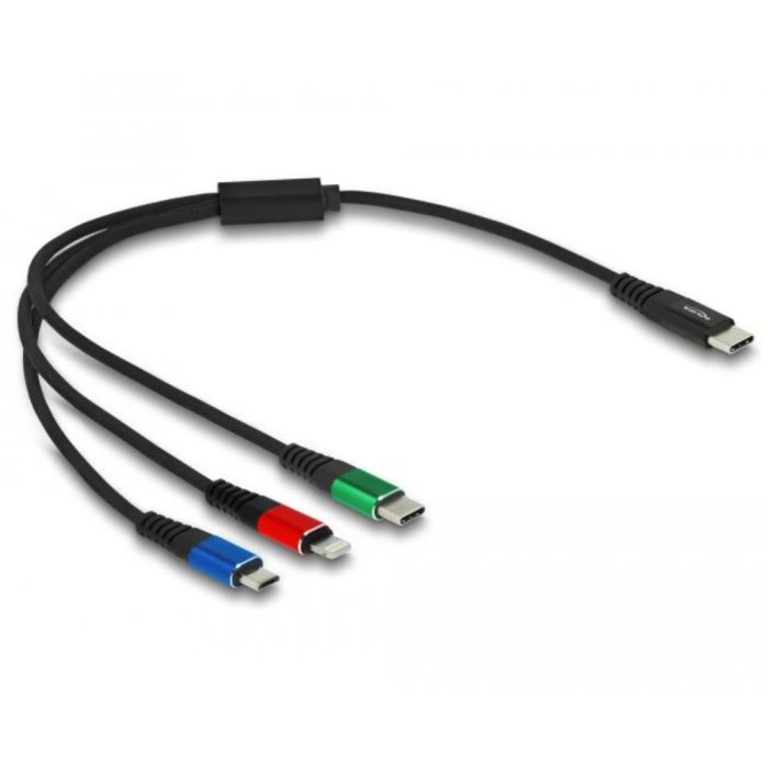 Vonk V-26 3 in 1 ios Type-C Micro Data Cable 1.2 mtr.