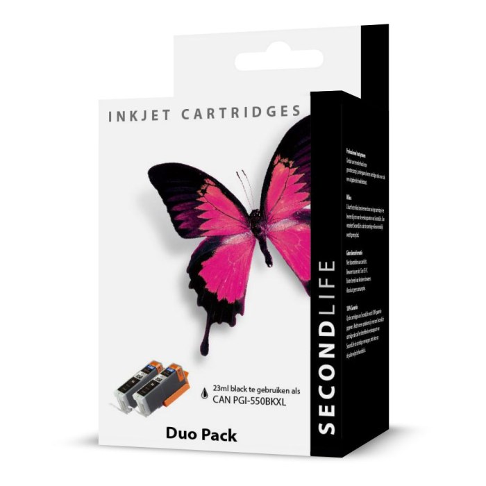 SecondLife PGI-550BKXL DualPack