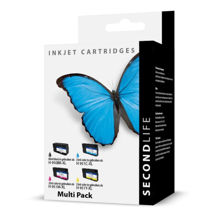 SecondLife - Multipack HP 950 / 951 BK C M & Y
