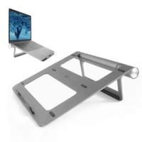 ACT AC8125 | Notebookstandaard 15.6" | Ingebouwde USB-C Docking Station | Grijs"