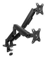 ACT AC8314 Monitorarm Essentials | Verstelbare Monitor-bureaubeugel | Tot 35" | Max 2x 9 kg | VESA 75x75 / 100x100 | 2 Monitoren | Gasveer"