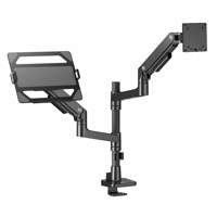 ACT AC8341 Premium | Verstelbare Monitor-bureaubeugel | Tot 49" | Max 20kg | VESA 100x100 | 1 Monitor en Laptop"