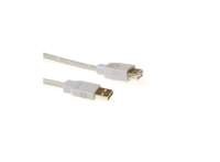 ACT | USB 2.0 Verlengkabel | USB-A Male naar USB-A Female | Ivoor
