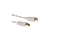 ACT | USB 2.0 Verlengkabel | USB-A Male naar USB-A Female | Ivoor