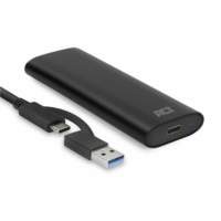 ACT AC1615  USBC M.2 NVMe/PCIe SSD Behuizing | ToolFree | Aluminium | USB 3.2 Gen2 10 Gbps