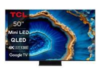TCL 50C805 50" | Ultra HD 4K QD-Mini LED Smart TV | Google TV + Wifi | Dolby Vision & HDR10+ | Quantum Dot voor Levendige Kleuren | Local Dimming | 144Hz"