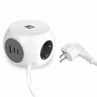 ACT Stekkerdoos Kubus | 3 Stopcontacten | USB-A & USB-C | 30W | 1,5 m | Wit