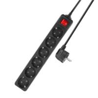 ACT AC2465 | Stekkerdoos | 6 Stopcontacten | 3 m | Binnen | Zwart