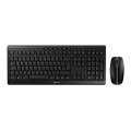 CHERRY Stream Desktop | Draadloos Toetsenbord en Muis (RF) | QWERTY (US-Engels) | Zwart